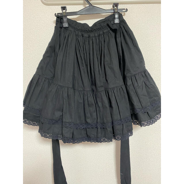 metamorphose temps de fille(メタモルフォーゼタンドゥフィーユ)のメタモルフォーゼ🎀クラウンレーベル🎀黒🎀スカート🎀ロリータ レディースのスカート(ひざ丈スカート)の商品写真