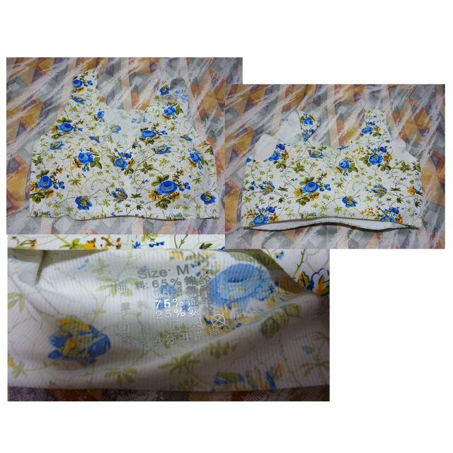 シームレス花柄プリント胸を包み込むブラＬサイズ レディースの下着/アンダーウェア(ブラ)の商品写真