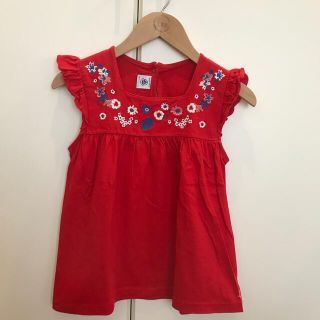 プチバトー(PETIT BATEAU)のプチバトー 刺繍 ノースリーブ カットソー 10才 140cm(Tシャツ/カットソー)