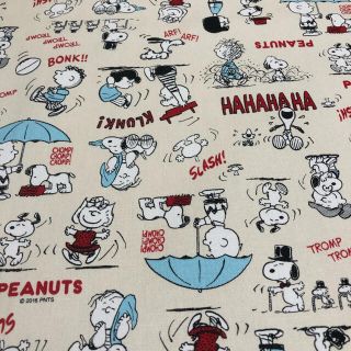 ピーナッツ(PEANUTS)のスヌーピー  仲間たち　キャンバス地　(生地/糸)