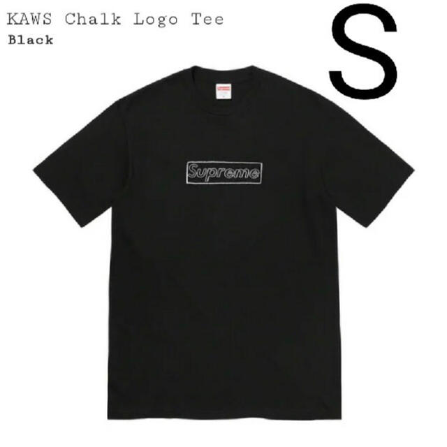 Supreme KAWS Chalk Logo Tee Black