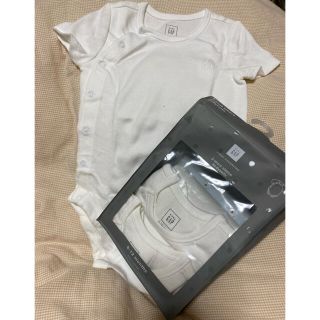 ベビーギャップ(babyGAP)のゆんける様　専用　新品未使用GAPベビー肌着3枚セット白サイズ70前あき半袖綿(肌着/下着)