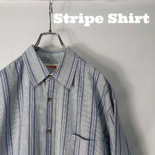 マックレガー(McGREGOR)のMcGREGOR Stripe Shirt ブルーストライプ　サイズL(シャツ)