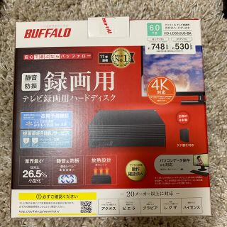 バッファロー(Buffalo)のBUFFALO パソコン&テレビ録画用外付けHD 6.0TB(テレビ)