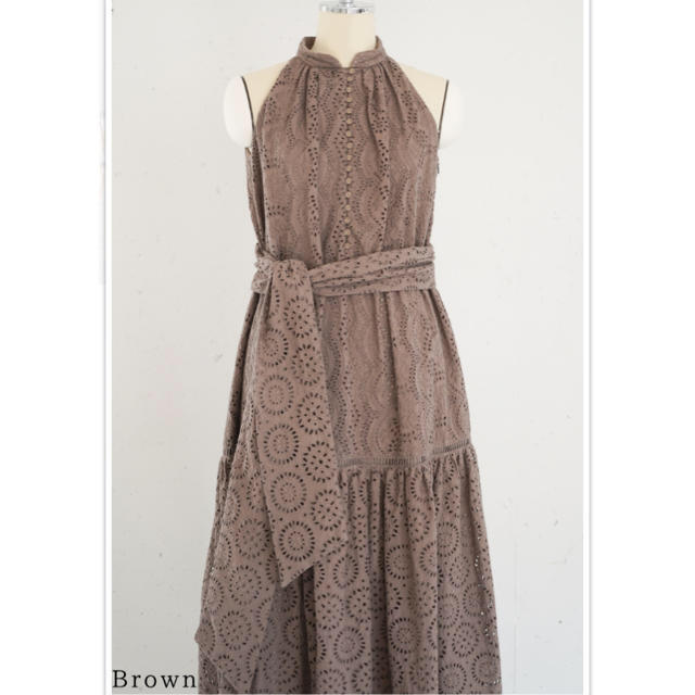 herlipto Lace-trimmed Belted Dress