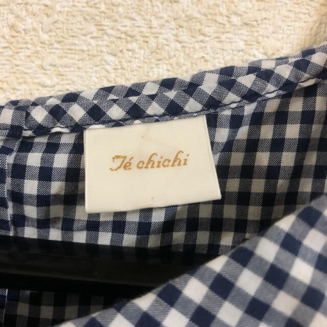 Techichi(テチチ)の【美品】Techichi ギンガムチェックブラウス Mサイズ レディースのトップス(カットソー(半袖/袖なし))の商品写真