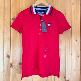 トミーヒルフィガー(TOMMY HILFIGER)の【SALE】US限定モデル！キュートなドット柄/半袖ポロシャツ【XS】トミー(ポロシャツ)