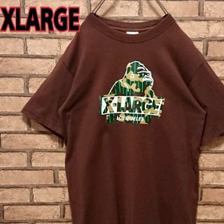 エクストララージ(XLARGE)のXLARGE アースカラー フロント ビック カモフラ ロゴ 半袖 Tシャツ(Tシャツ/カットソー(半袖/袖なし))