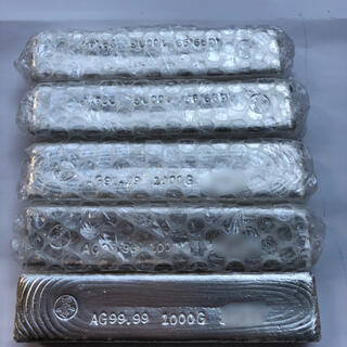 森銀シルバーインゴット5kg 銀地金　銀インゴット　シルバー地金　純銀