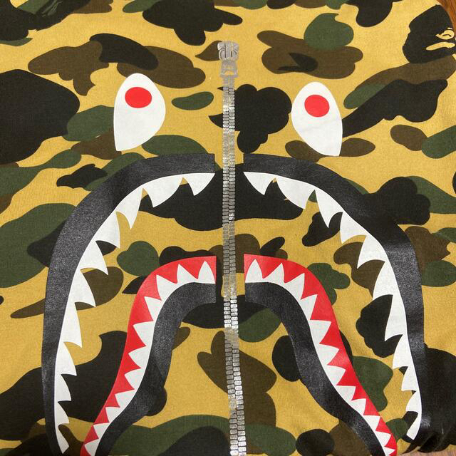 bape Tシャツ イエローカモ シャーク