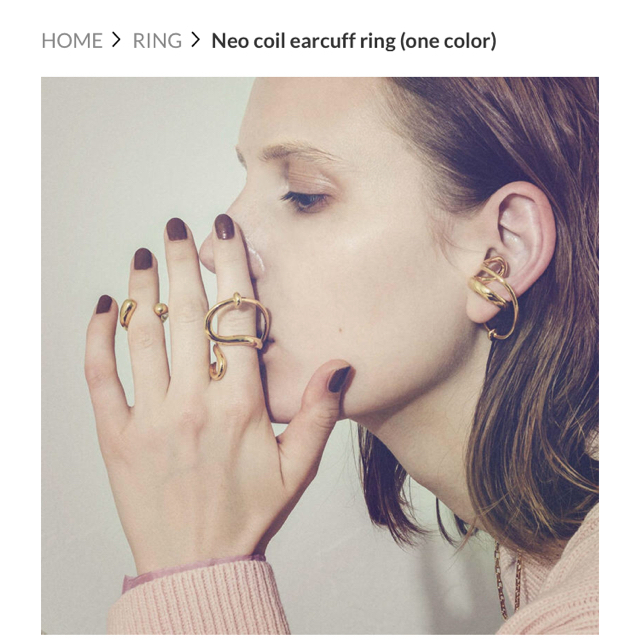 BEAUTY&YOUTH UNITED ARROWS(ビューティアンドユースユナイテッドアローズ)のsoierie Neo coil earcuff ring (gold) レディースのアクセサリー(リング(指輪))の商品写真