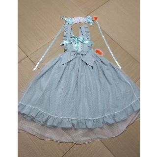 ベイビーザスターズシャインブライト(BABY,THE STARS SHINE BRIGHT)のCharlotteチュールJSK+ヘッドドレスセット売り(ひざ丈ワンピース)