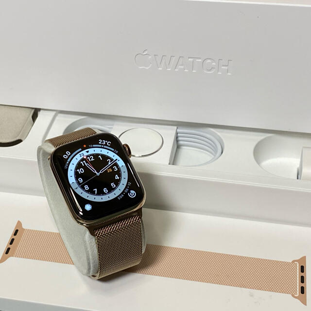 保証残有 Apple Watch Series 5 44mm ゴールドステンレス | www
