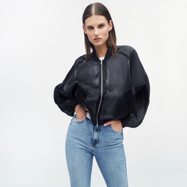 ZARA(ザラ)のオーガンザジャケット(ZARA) レディースのジャケット/アウター(ブルゾン)の商品写真