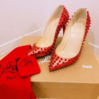 クリスチャンルブタン(Christian Louboutin)のルブタン ハイヒール スパイク メタリック レッド(ハイヒール/パンプス)