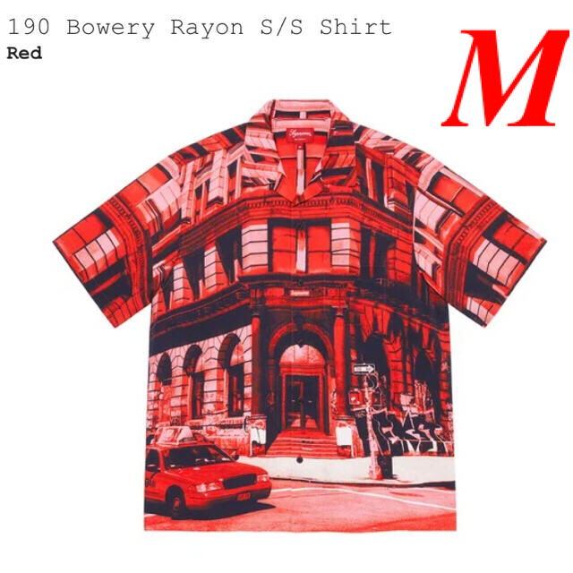 Supreme 190 Bowery Rayon S/S Shirt RED M