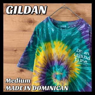 ギルタン(GILDAN)の【GILDAN】タイダイ染め 柄 Tシャツ ワンポイント バックプリント ロゴ(Tシャツ/カットソー(半袖/袖なし))