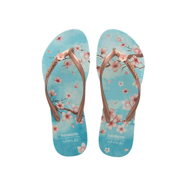 havaianas(ハワイアナス)のハワイアナスビーチサンダル桜デザイン(バッグセット) レディースの靴/シューズ(ビーチサンダル)の商品写真