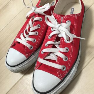 コンバース(CONVERSE)のコンバース 25センチ レッド 赤 スニーカー 靴/アングリッド kbf ニット(スニーカー)