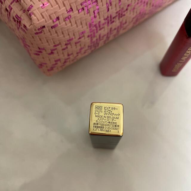 Estee Lauder(エスティローダー)のエスティーローダー. ポーチ、リップ、グロス3点セット コスメ/美容のベースメイク/化粧品(口紅)の商品写真