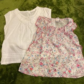 ザラキッズ(ZARA KIDS)の値下げしました！ZARA H&M ブラウス　トップス　104 110 2枚セット(ブラウス)