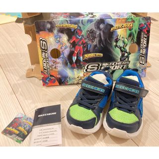 スケッチャーズ(SKECHERS)のSkechers 男の子　スケッチャーズ　13cm スニーカー　靴　青　黒　緑(スニーカー)