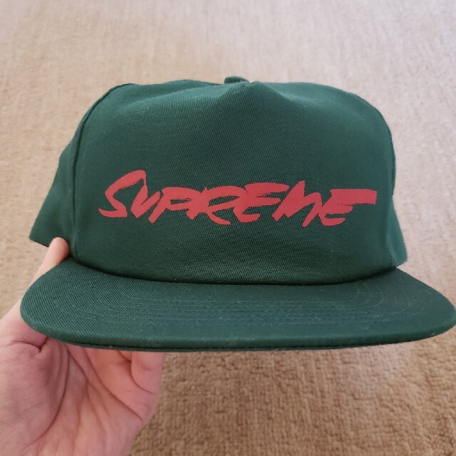 supreme futura logo 5-panel cap 緑