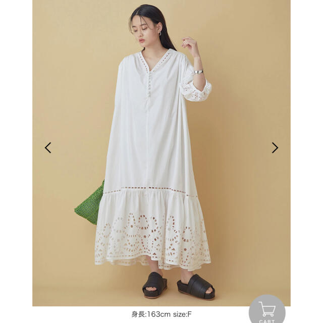 アダムエロペ 白 レース ワンピース ロング トゥモローランド