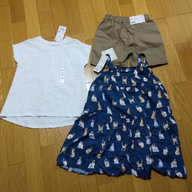 UNIQLO(ユニクロ)の110 UNIQLO PAUL & JOE ワンピ 他セット キッズ/ベビー/マタニティのキッズ服女の子用(90cm~)(ワンピース)の商品写真