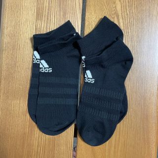 アディダス(adidas)のアディダス　靴下　Sサイズ　22cm〜24cm ブラック(ソックス)