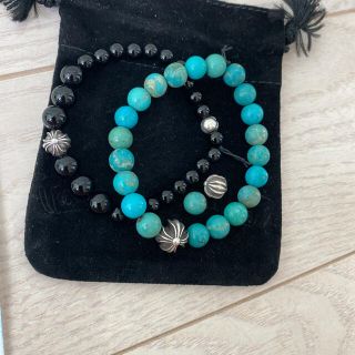 クロムハーツ(Chrome Hearts)のクロムハーツ　ターコイズ　ブレスレット　bead13(ブレスレット)