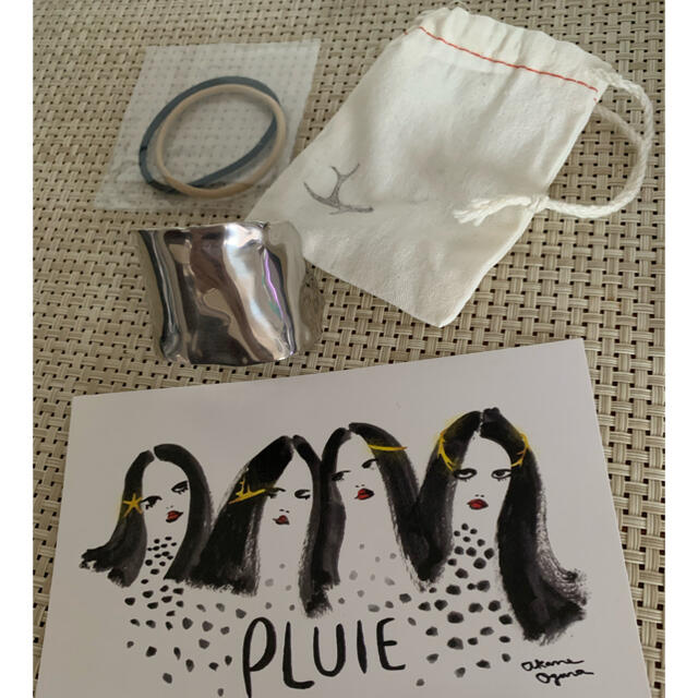 PLUIE ソウヘアピアス（silver）縦4cmX横5cm重さ