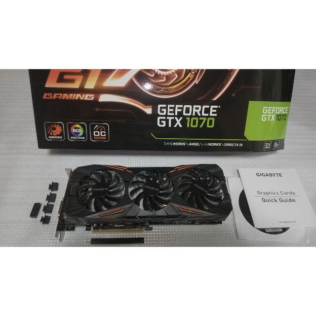 【GTX1070】GIGABYTE GeForce GTX 1070 8GB スマホ/家電/カメラのPC/タブレット(PCパーツ)の商品写真