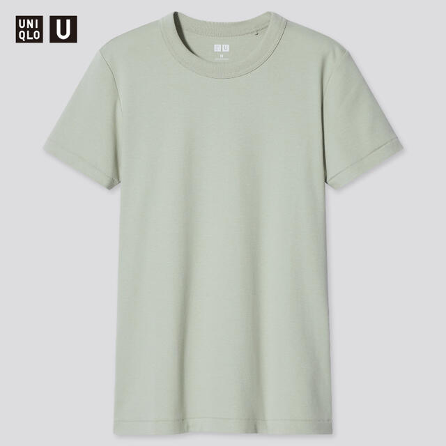 UNIQLO(ユニクロ)のUNIQLO U  クルーネックT グリーン　L レディースのトップス(Tシャツ(半袖/袖なし))の商品写真