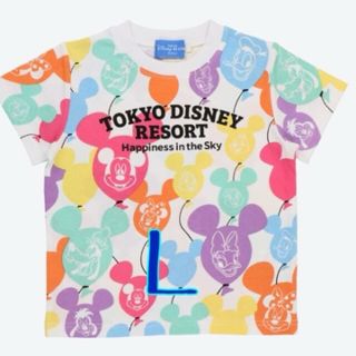 ディズニー(Disney)のディズニーバルーン柄シャツ　Ｌサイズ(Tシャツ(半袖/袖なし))