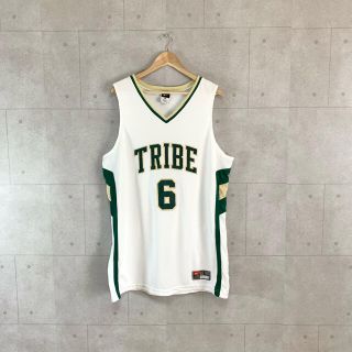 ナイキ(NIKE)のNike バスケシャツ TRIBE チームロゴ ホワイト グリーン 6番(バスケットボール)