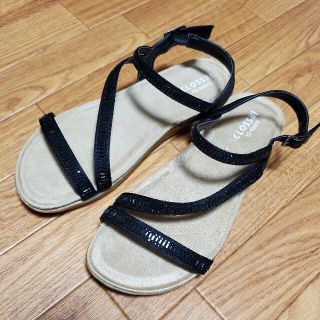 シマムラ(しまむら)のしまむら　サンダル　黒　クロッシィ(サンダル)