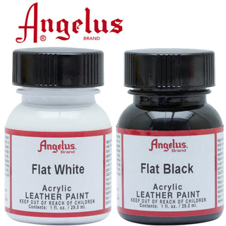 【フラットブラック&ホワイト】Angelus paintアンジェラスペイント(絵の具/ポスターカラー)
