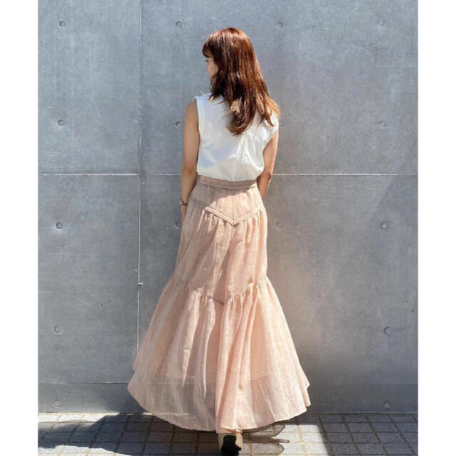 COCO DEAL(ココディール)のcoco deal ラミーライクオーガンジーボリュームスカート　新品タグ付き レディースのスカート(ロングスカート)の商品写真
