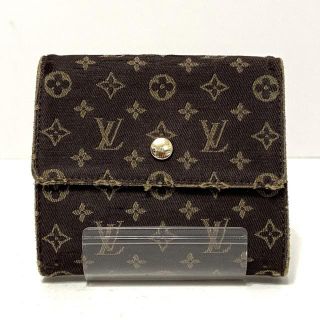 ルイヴィトン(LOUIS VUITTON)のルイヴィトン Wホック財布 M95233 エベヌ(財布)