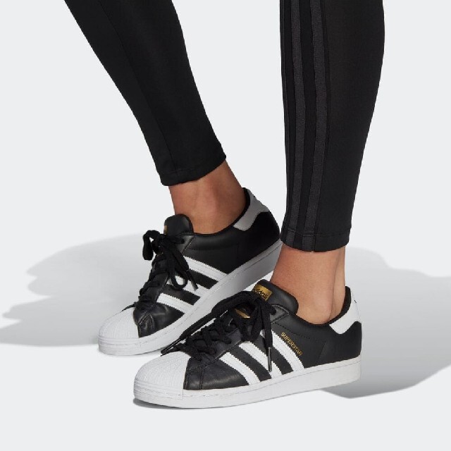 adidas(アディダス)のアディダスオリジナルス レギンス  黒 ブラック レディース スパッツ タイツ レディースのレッグウェア(レギンス/スパッツ)の商品写真