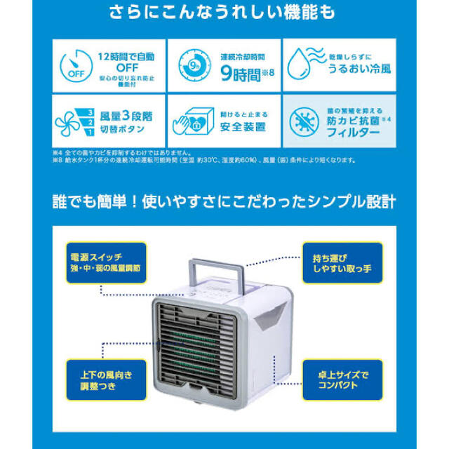 ここひえR2 新品未開封　フィルター替付き スマホ/家電/カメラの冷暖房/空調(扇風機)の商品写真