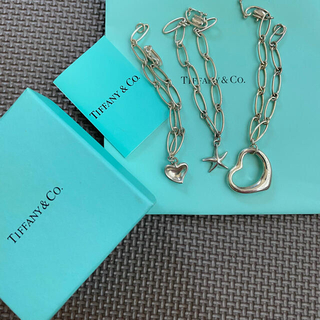 ティファニー(Tiffany & Co.)のお値下げ不可です。ティファニー　ブレス3種オープンハート　ネックレス　(ネックレス)