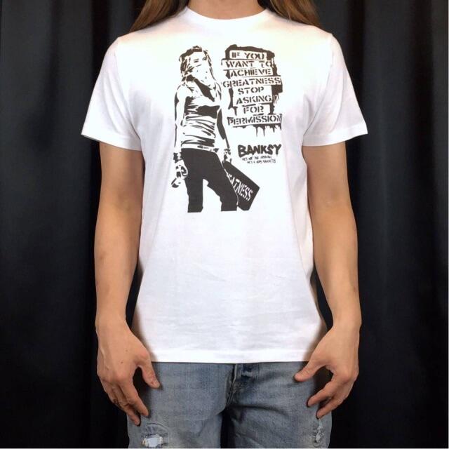 【BANKSY】新品 バンクシー スプレー ガール グラフィティ Tシャツ