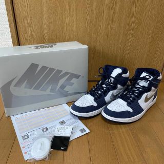 ナイキ(NIKE)のJORDAN 1 HIGH OG CO.JP "WHITE/NAVY" ケース無(スニーカー)