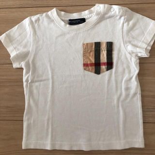 バーバリー(BURBERRY)のバーバリー　ベビー　白　ホワイト　シンプル　Tシャツ　90(Tシャツ/カットソー)