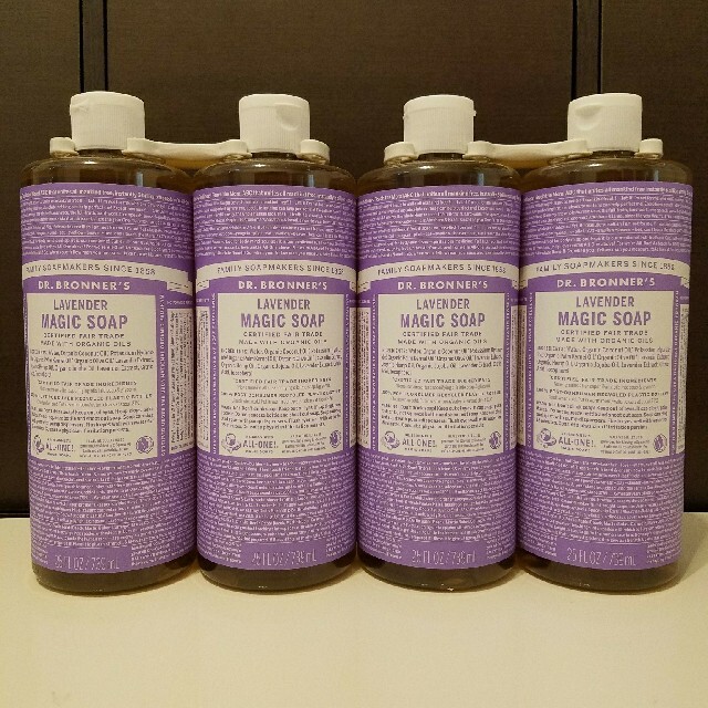 Dr.Bronner(ドクターブロナー)のドクターブロナー マジックソープ ラベンダー 739ml×4本 [正規輸入品] コスメ/美容のボディケア(ボディソープ/石鹸)の商品写真