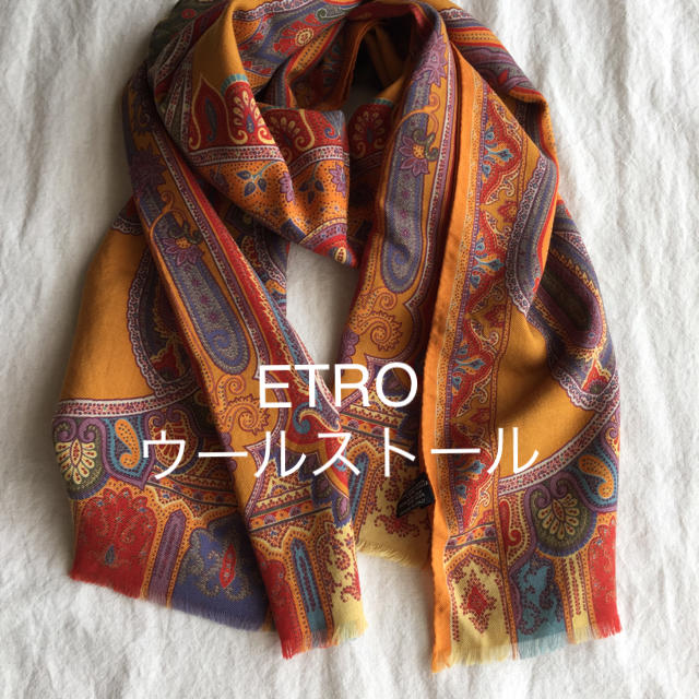 もも様専用)ETRO ウール100%ストール - ストール