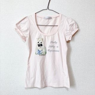 パウダーシュガー(POWDER SUGAR)のPOWDER SUGAR パウダーシュガー キティ 半袖Tシャツ＊。(カットソー(半袖/袖なし))