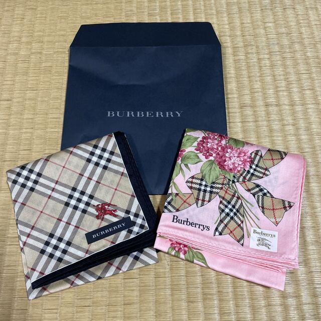 BURBERRY(バーバリー)のバーバリー　ハンカチ　2枚 レディースのファッション小物(ハンカチ)の商品写真